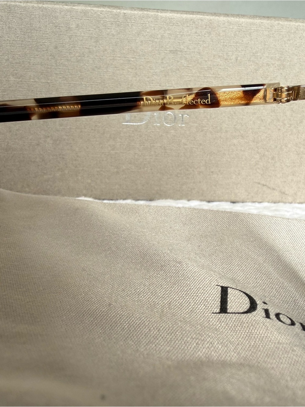 Christian Dior Reflected Aviator Sunglasses - Gold & Tortoise (52-21-140) - Picture 7 of 10